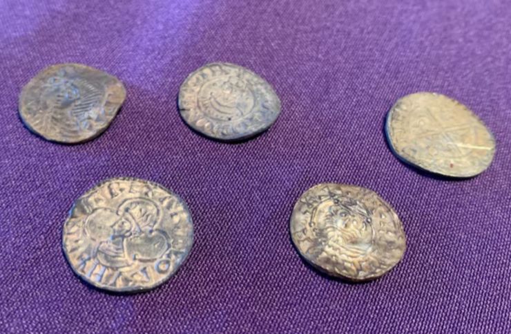 Treasure of 1000 years old silver Viking coins of several rulers